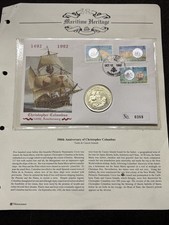 Turks And Caicos Stamps 1992 500th Anniversary Of Columbus 5 Crowns Coin Cover