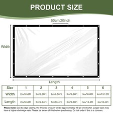 Clear Tarpaulin Waterproof Heavy Duty Transparent Sheet Tarp Gazebo Balcony