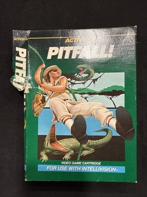 Pitfall Intellivision Video Game Damaged Box
