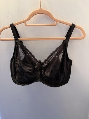 Empreinte Erin 07148 Underwire Full Cup Bra 36F Black Lace French Luxury