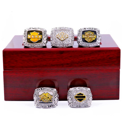 HARLEY 5 Rings Set Ring Motorcycle Band Collection Biker |   NO IMPORT FEES |