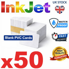 50 PVC inkjet id cards for Epson & Canon can print double-sided