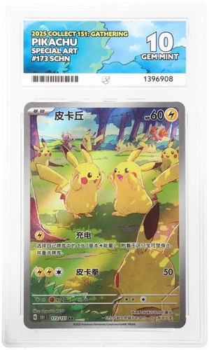 ACE Perfect 10 Pikachu Gathering 173/151 Chinese Exclusive Graded Card R1