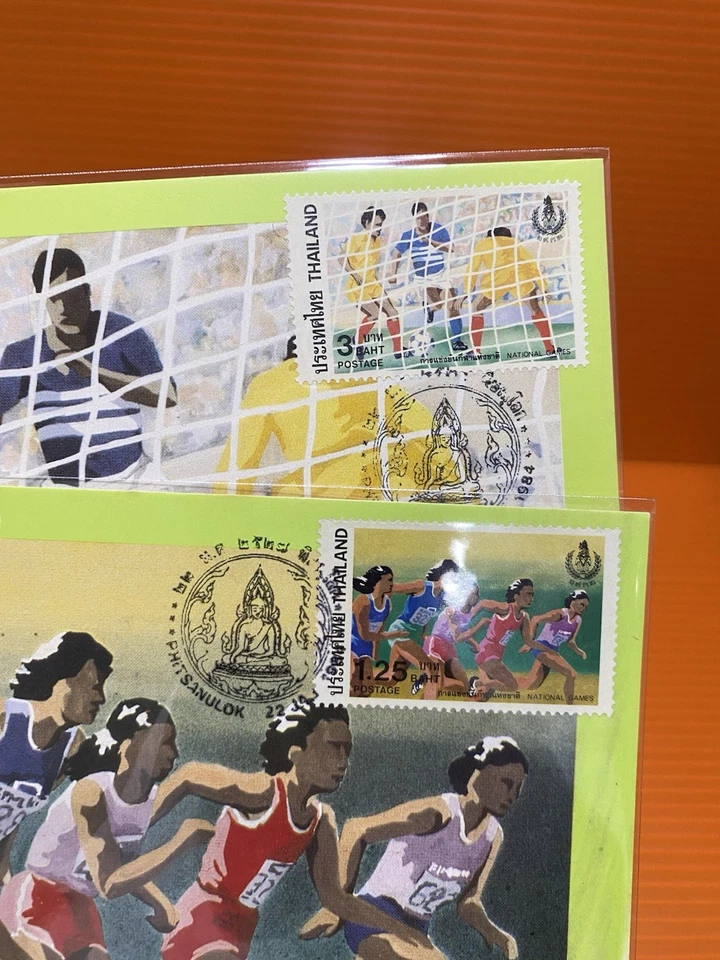 Tailandia Siam Bangkok 2 Tarjetas Máximas Deporte Corredor Y Fútbol Set Envío Gratis Foto 3 de 4