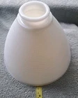 Vtg Milk Glass Waffle Lamp Shade 7.5"H× 8.5"D Torchiere Lamp Diffuser 2.25” Fit