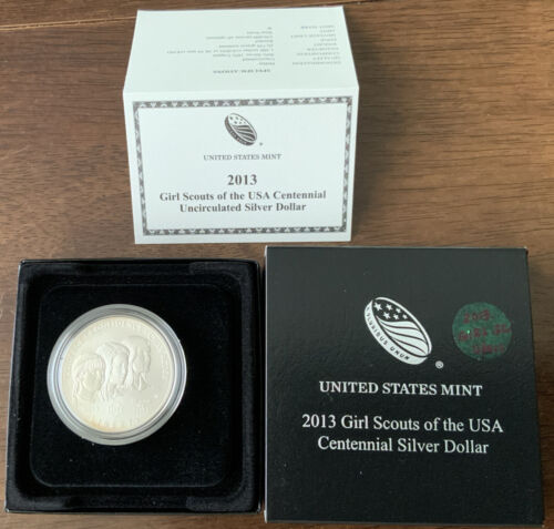 2013-W Girl Scouts USA Centennial UNC Silver Dollar Coin w.COA/OGP USMINT # G11 - Picture 3 of 8