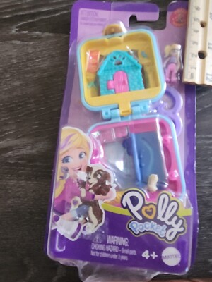 Tiny Polly Pocket Doll Polly Tiny is Mighty Pet Puppy Dog House New By Mattel