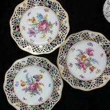 Schumann CHATEAU DRESDEN 3 Salad Plates Various Designs GOOD CONDITION