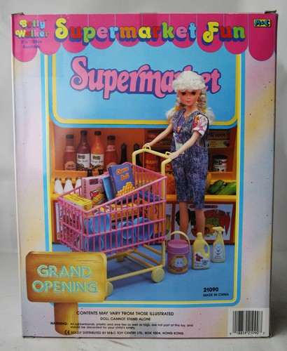 MUÑECA PLEGABLE BETTY WALKER DE COLECCIÓN AÑOS 80 SUPERMERCADO DIVERTIDA M&C SINDY PETRA KO ¡NUEVA! - Imagen 2 de 7