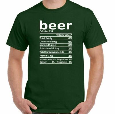 BIER T-SHIRT größer Alkohol Guinness Apfelwein Ernährung BBQ Party Herren lustig Top 