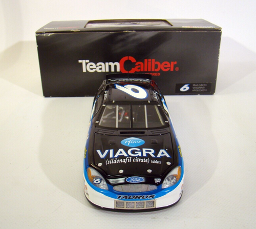 2003 Team Caliber #6 Mark Martin Viagra Ford Taurus 1:24 NASCAR #P062003VI - Foto 2 di 8