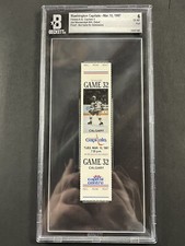 JOE NIEUWENDYK NHL DEBUT - CAPITALS FULL NHL TICKET PROOF vs FLAMES 3/10/87 HOF