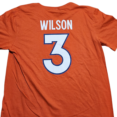 Fanatics Denver Broncos Russell Wilson 3 Shirt Jersey L Men Orange