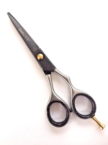 Professional Siebu Hairdressing Hair Cut Scissors / Shears Silver Black Salon - Picture 2 of 3