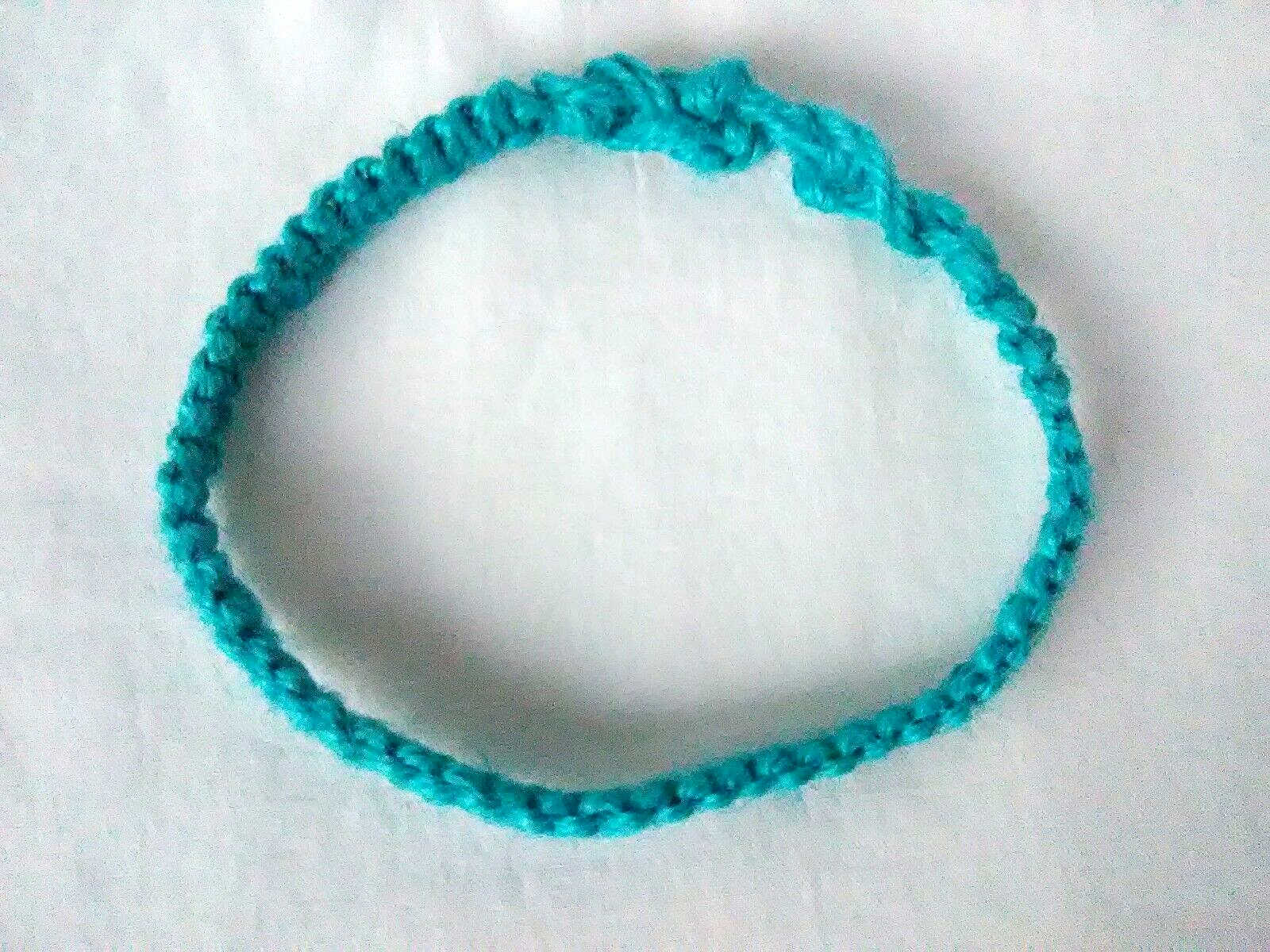 Anklet  Macrame Braided Hemp  Adj Unisex 10-14