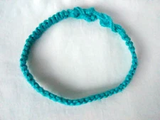 Anklet  Macrame Braided Hemp  Adj Unisex 10-14" Eco Friendly  USA Seller New