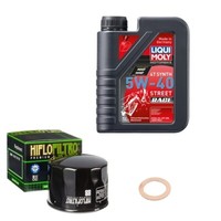 Hiflo ÖLfilter Set Liquimol 5W-40 Race 1L FüR Bmw S 1000 Xr Abs 2X10/K49 Bj.2017