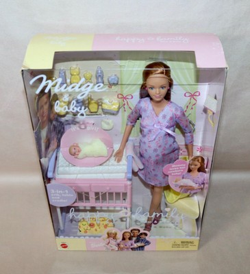 Barbie Midge Baby Happy Family Boneca grávida afro-americana 2002