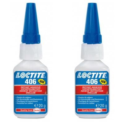 2 x LOCTITE 406 Sofortklebstoff 20g 1919335 Sofortkleber Sekundenkleber
