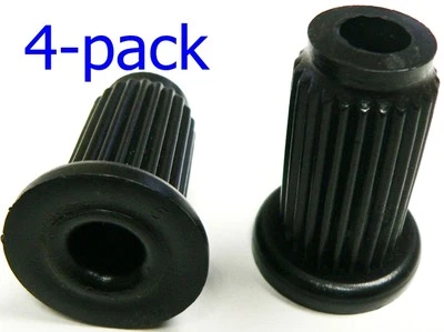 Oajen caster socket for 7/16" diameter grip ring stem, 4 pack, 1" OD round 16 g