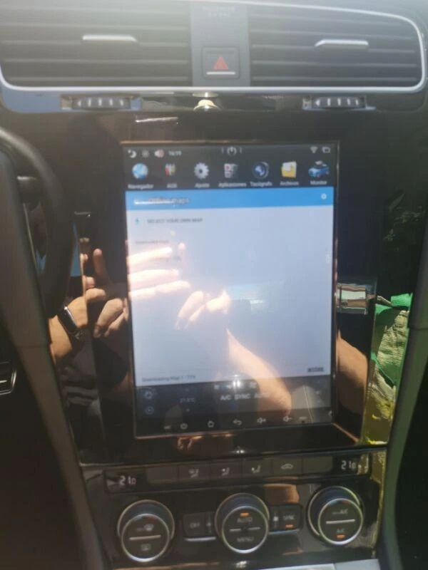 10.4" Touchscreen Radio Android Gps Navigation For Volkswagen Vw Golf 14~18 - Image 3 of 4