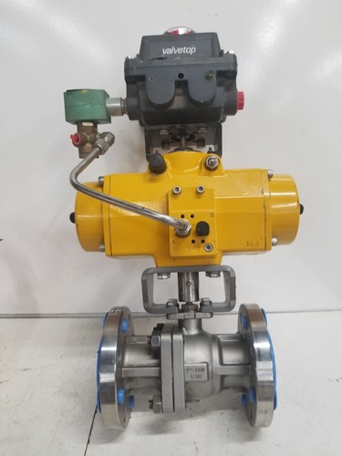 FlowTek 2" F30 Pneumatic 300 Stainless Flanged Ball Valve w/Emerson Field Q Actu - Picture 10 of 16