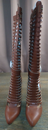 Chelsea & Zoe Primero Tall Gladiator Boots, Cognac 8.5 M Retired Style? - Bild 2 von 20