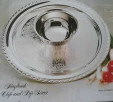 Oneida Chip And Dip Server Silverplated 1980's