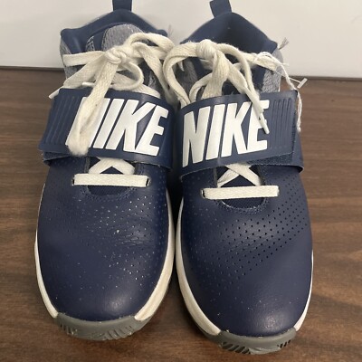 Nike Boys Shoes Royal Blue-Black White Team Hustle D8 Sz 4Y
