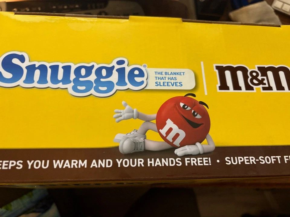 Snuggie M&M's Fleece Blanket w/ Sleeves - 71” x 54” - New- Free Shipping - Image 4 of 4