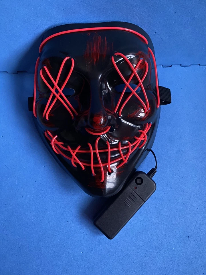 Masque The Purge American Nightmare Mask Halloween 🎃 Cosplay Déguisement/ Rose - Photo 4/4