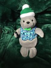 9 COCA-COLA PLUSH SEAL IN VEST FROM 1999 MINT CONDITION SMOKE FREE HOME