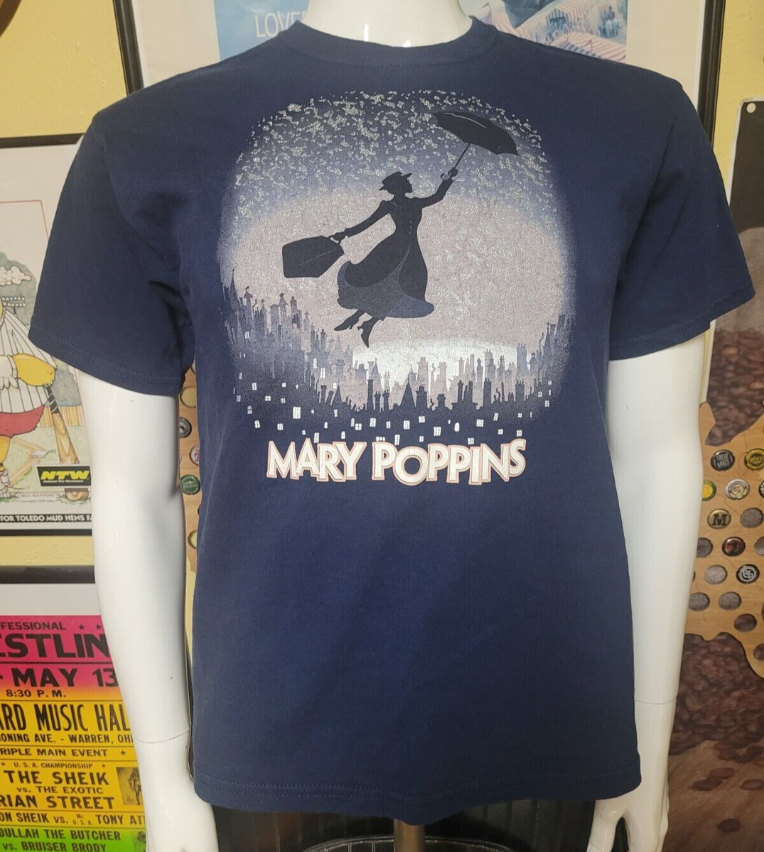 Disney Mary Poppins Broadway Musical T Shirt Youth Large Nice