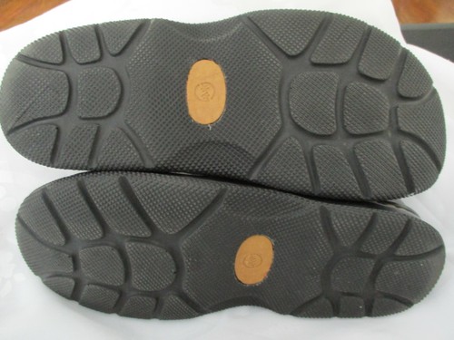 DOUBLE HH Boots WOMENS 5-5/12 BLACK LEATHER CLOGS SLIDES MULES TOOLED STUDDED - Picture 11 of 11