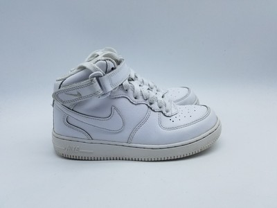 Nike Air Force 1 Mid (GS) Youth's Size 2.5Y Sneakers Triple White | eBay