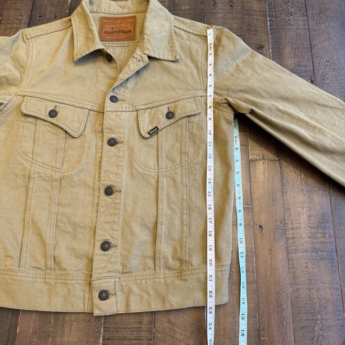 Studio D'Artisan Twill Denim Jacket 38 Medium Khaki Western Style Trucker Japan - Picture 16 of 20