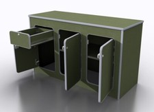 MDF Camper kitchen kit storage cupboard Furniture unit with trim (POD-090)