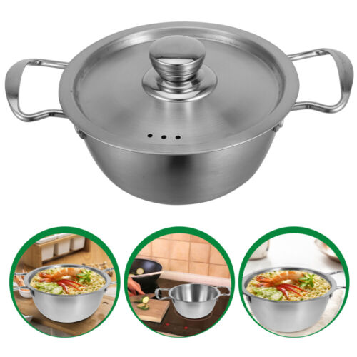 Korean Ramen Noodle Pot Stainless Steel Instant Noodles Pot With Dual Handles