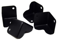 Black Speaker Box Metal Corner Pieces 4 Pack 1.5 x 1.5" Car Home and DJ