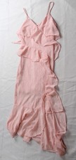 Wild Fable Women's V-Neckline Ruffle Midi Length Dress AC2 Light Pink Size: 2XS