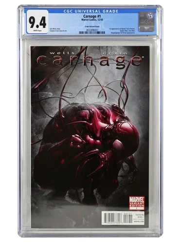 Carnage #1 Variant CGC Graded 9.4 Clayton Crain Marvel Comics 2010