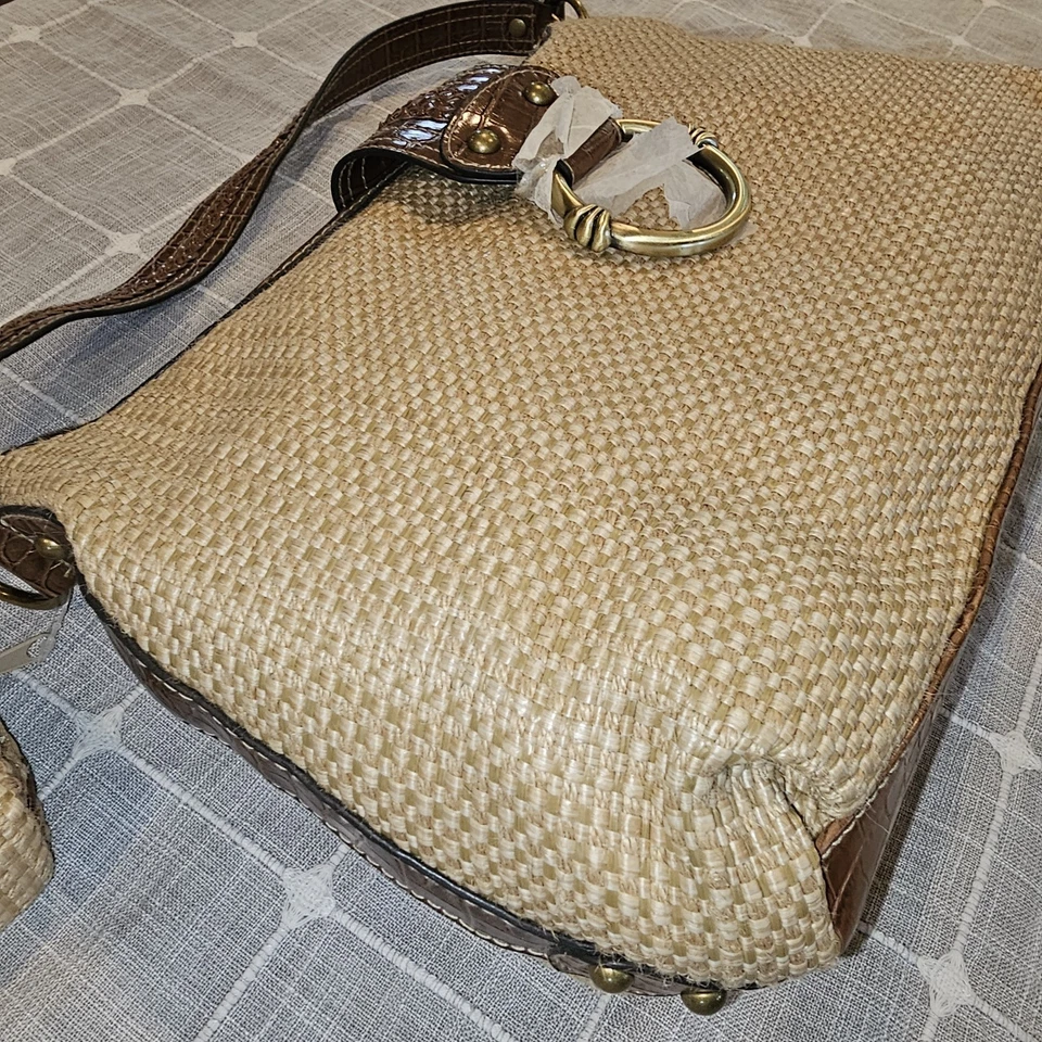 Rosetti Jute Purse Shoulder Bag With Small Accessory Bag Beach Boho Vacation  - Image 3 of 4