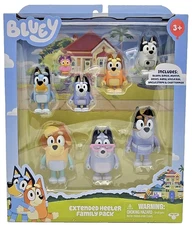 New Sealed Bluey Extended Heeler Pack 8 Figures - Bluey + 7 Other Characters