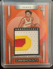 Zaccharie Risacher Rookie  Relic 24/25 Obsidian Unbreakable 95/99 #UM-ZRA Hawks