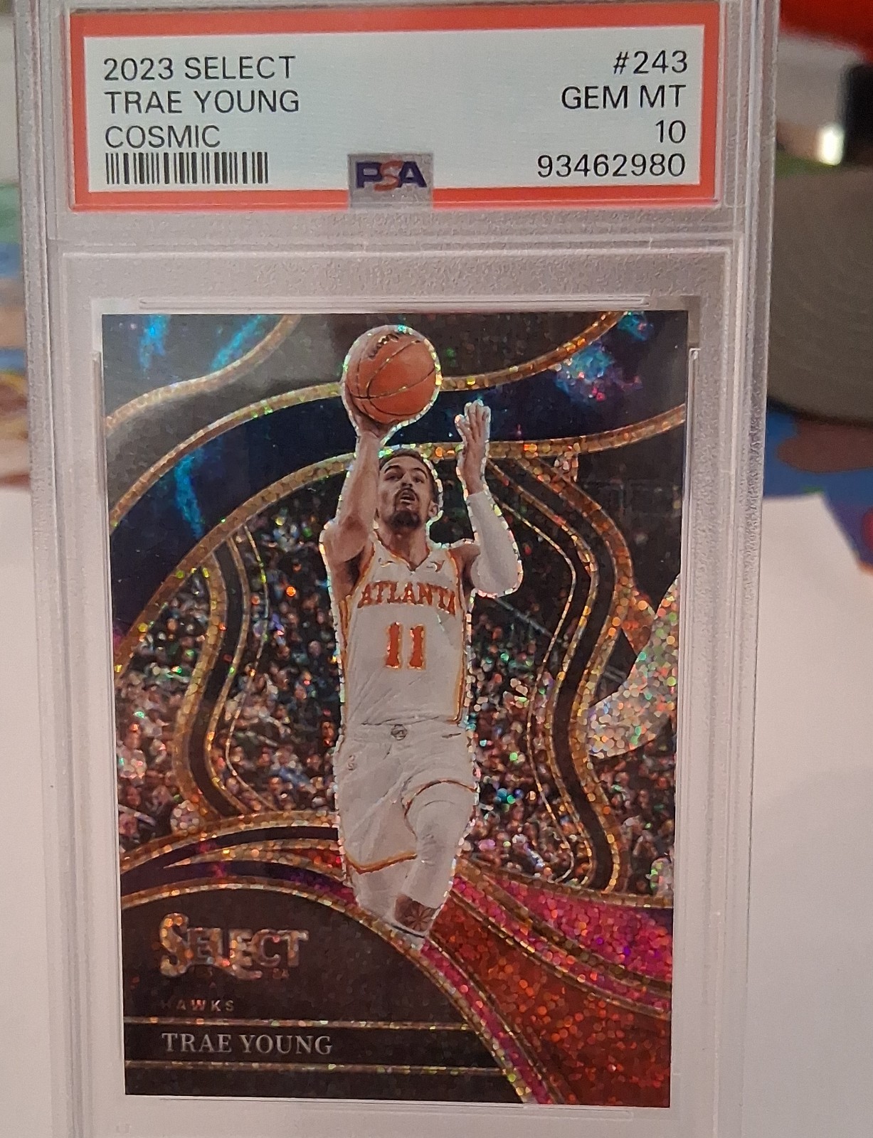 2023-24 Panini Select - Courtside Trae Young #243 Cosmic Prizm