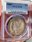 1880-S Morgan Silver Dollar Graded AU58 by PCGS