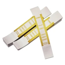 Iconex ICX94190057 Self-Adhesive Currency Straps  Mustard  100 Bills - Yellow