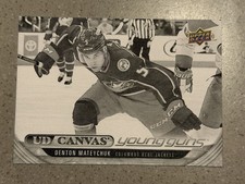 2024-25 Upper Deck Young Guns Canvas B&W Denton Mateychuk #C347 Columbus Blue
