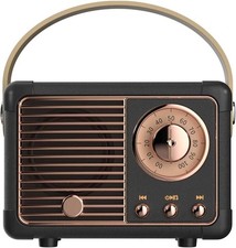 Luxurious Retro Bluetooth Speaker with Deep Bass - Perfect Gift for Music Lovers