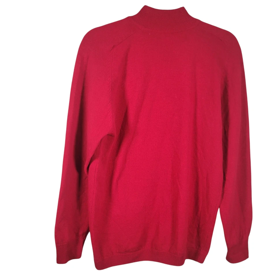 Vtg Outlander Red Mock Neck Sweater Women’s L Angora Lambswool Pullover 90s  - Image 2 of 4